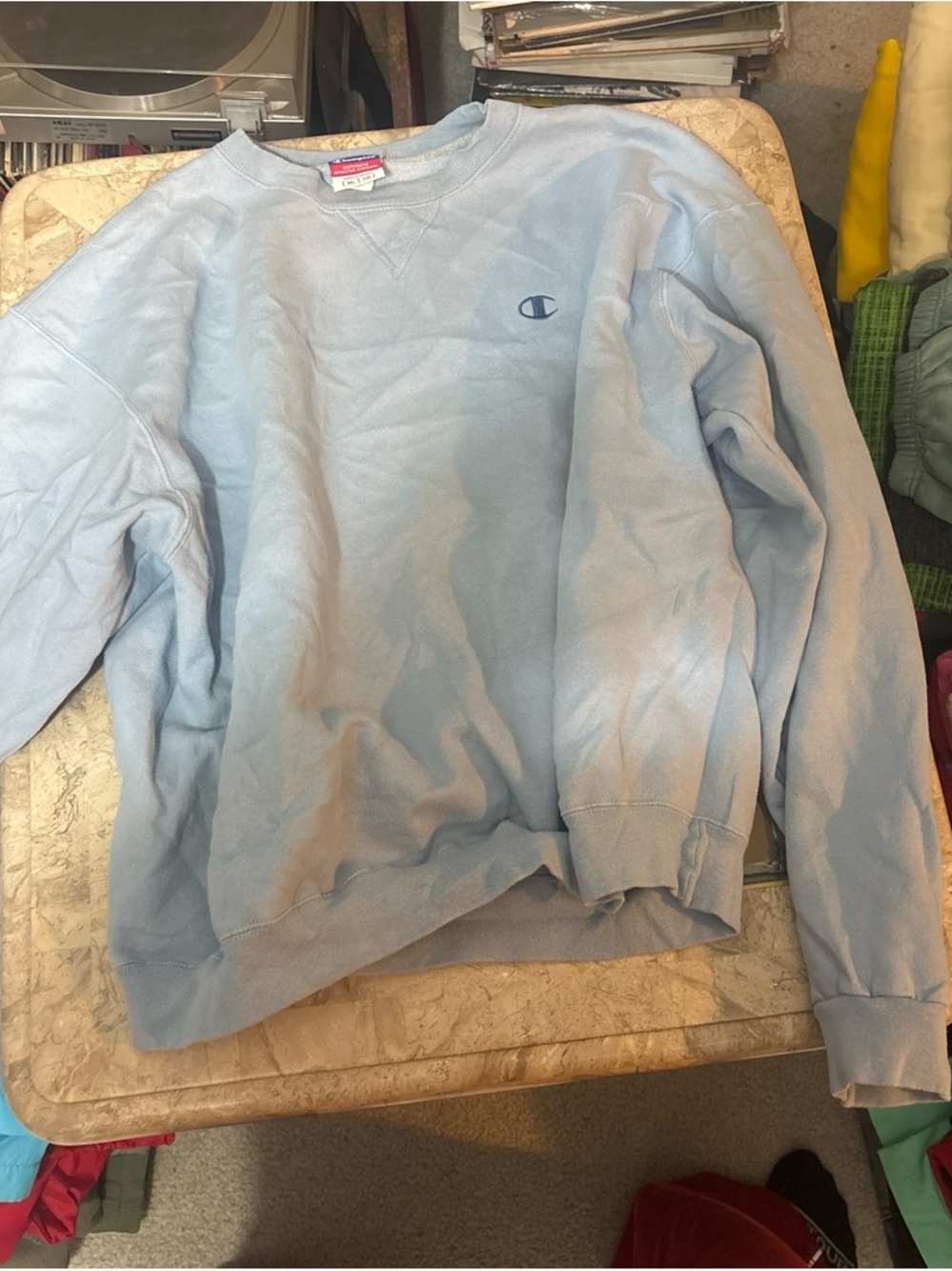 Champion Light Blue Men's Crewneck Pullover
